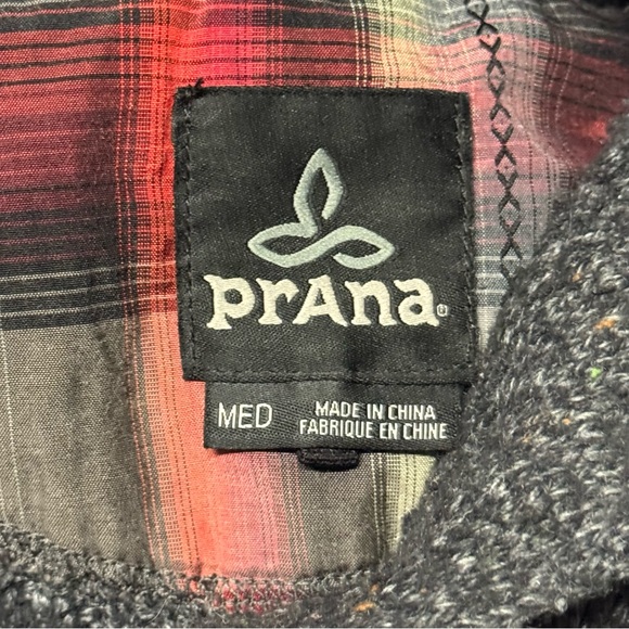 prAna Onyx Men’s Charcoal Gray Knit Cowl-Neck Sweater Medium - Picture 3 of 5